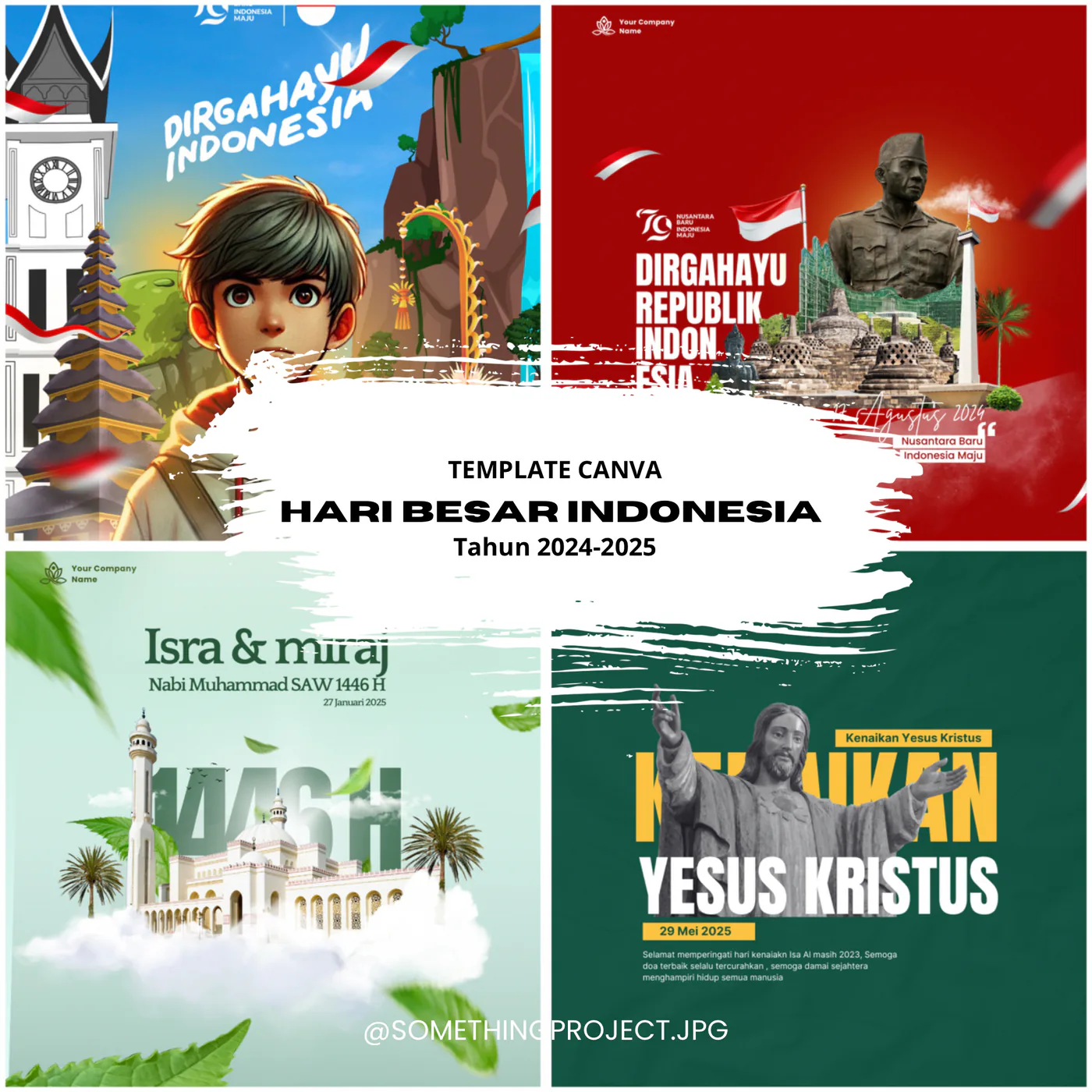 Pratinjau 17 Template Canva Hari Besar Indonesia