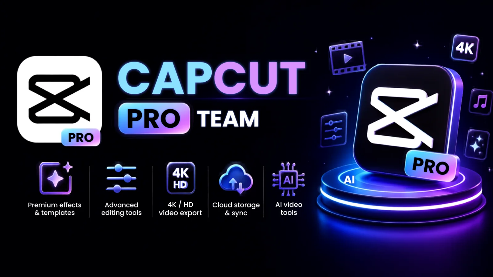 Pratinjau CapCut Pro Team 1 Month | Full Garansi