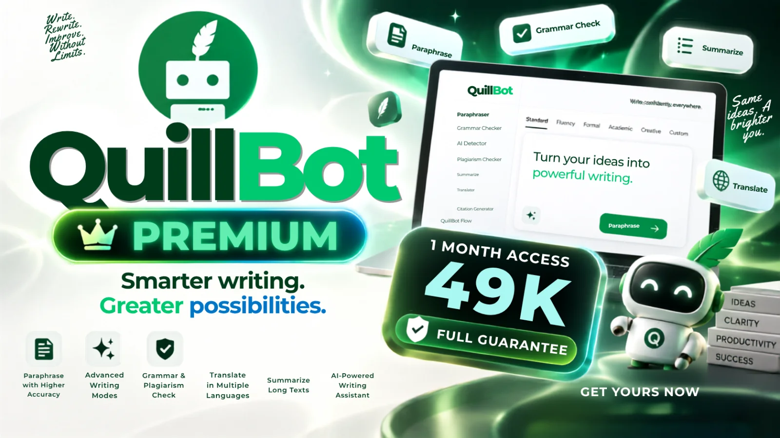 Pratinjau Quillbot Premium 1 Bulan