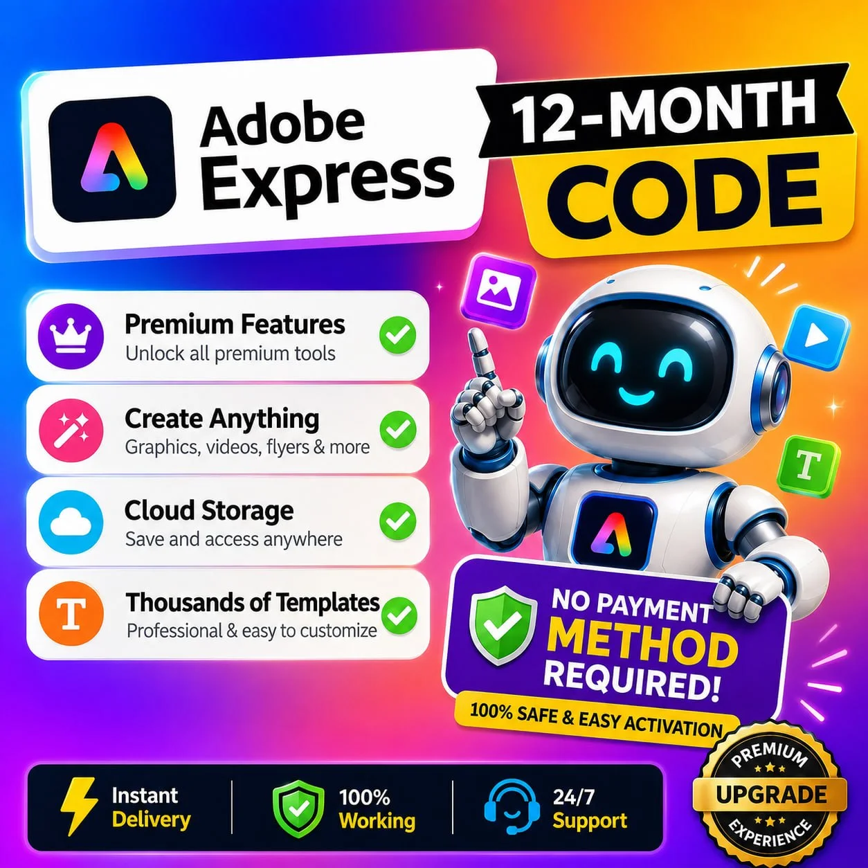 Pratinjau Adobe Express Premium 12 Bulan
